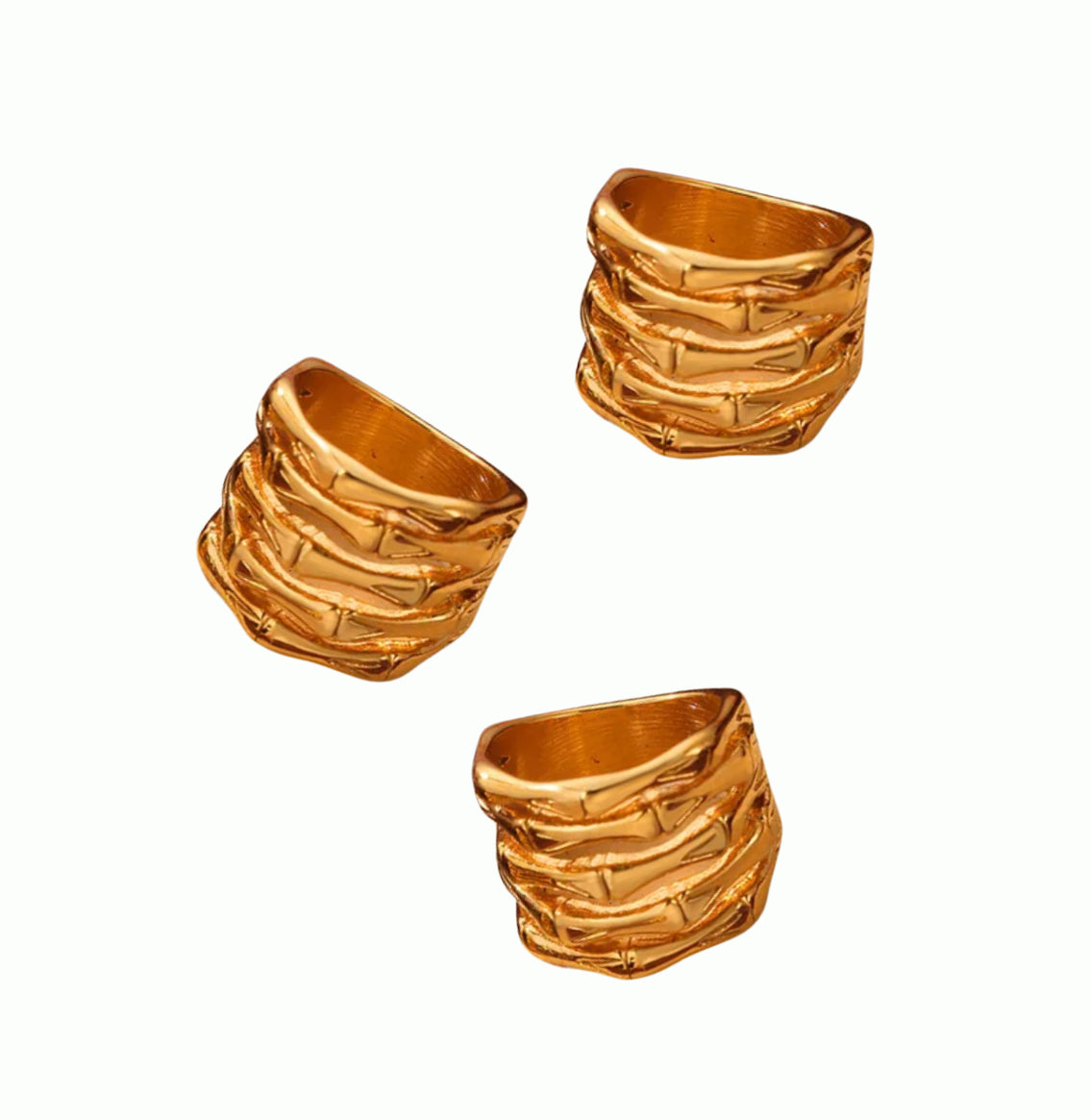 Layered bamboo ring