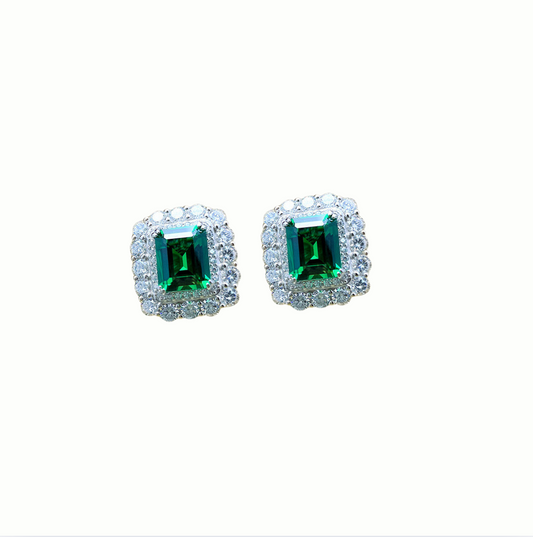 Emerald green Studs