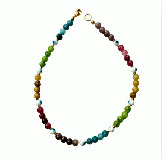 Psuche necklace / eye rainbow