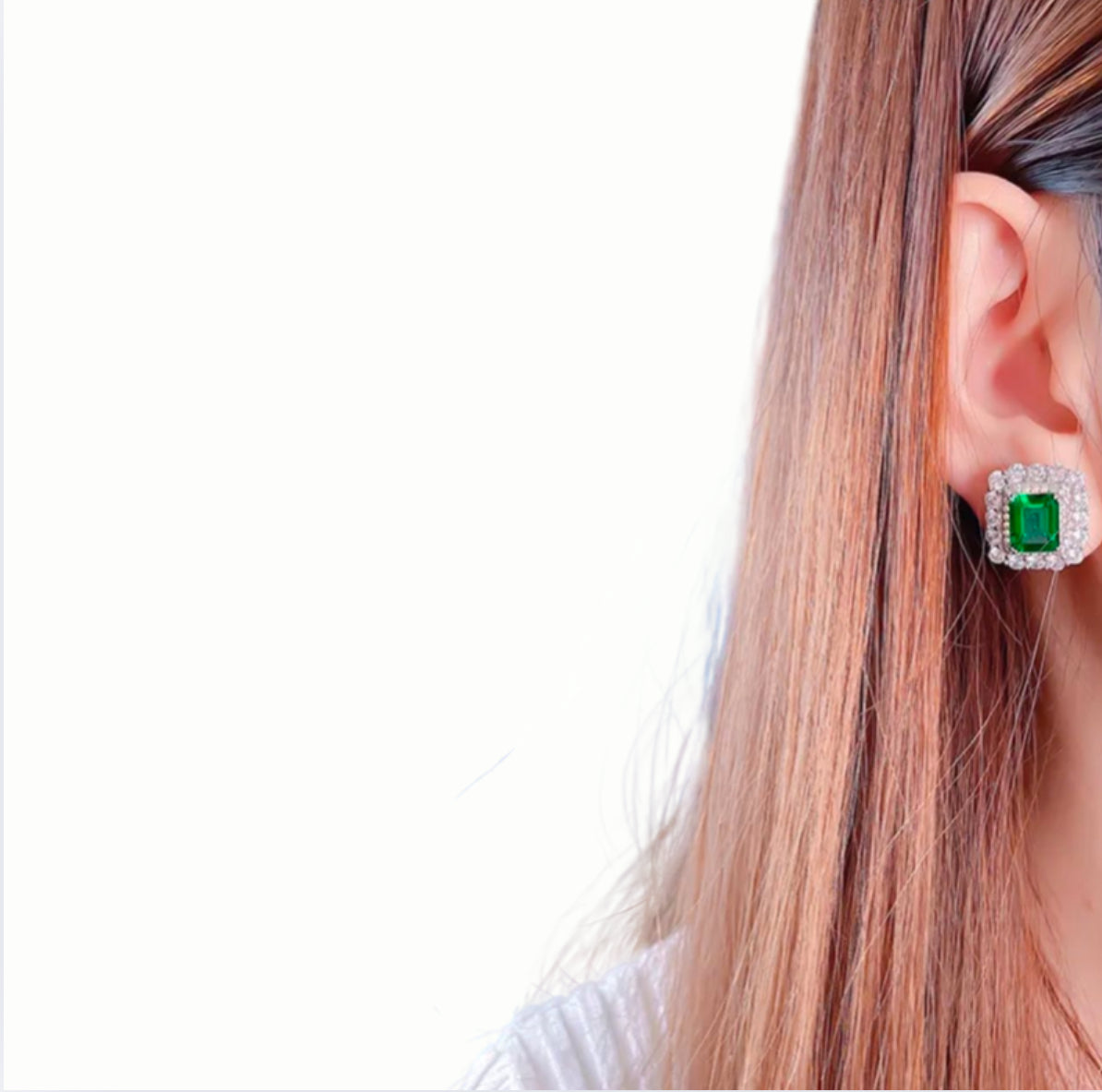 Emerald green Studs