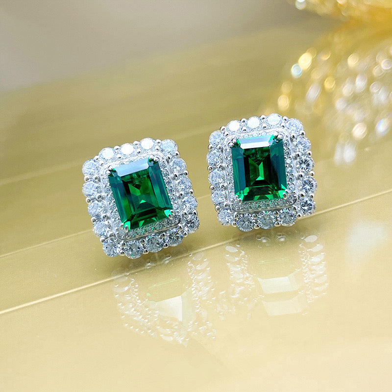 Emerald green Studs